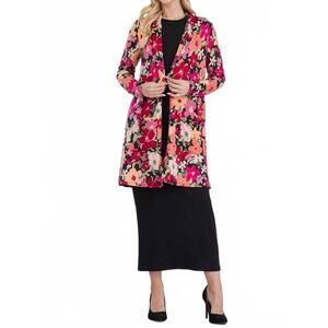 NEW CELESTE floral long sleeve cardigan in multi